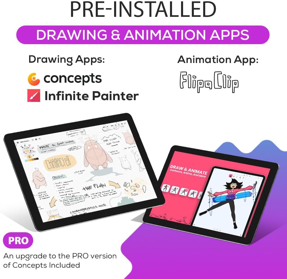 61iRGUExc9L._AC_SL1000_.jpg PicassoTab X Drawing Tablet • No Computer Needed • Drawing Apps & Tutorials • 4 Bonus Items • Stylus Pen • Portable • Standalone • 10 Inch Screen • Best Gift for Beginner Digital Graphic Artist • PCX - Image 3