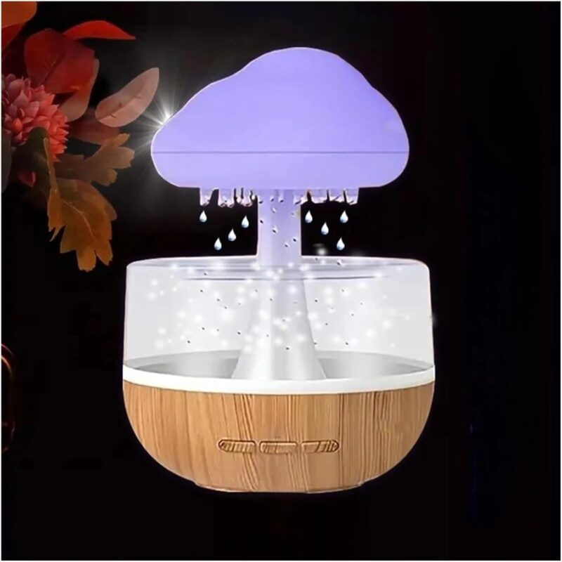 UMEINAC TECH Rain Lamp Rain Cloud Humidifier Rain Colorful Mushroom Cloud Raindrop Atmosphere Lamp Night Light Essential Oil Small Aromatherapy Machine