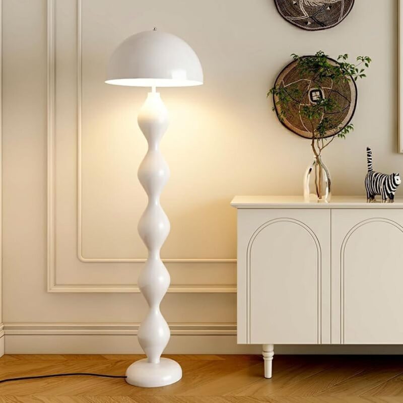Creative Mushroom Floor Lamp,Unique Floor Lamp with Iron Shade and Foot Switch,3 Colors Dimmable Tall Standing Lamp,Modern Stylish Floor Standing Lamp,for Bedroom Living Room,Office Reading Light