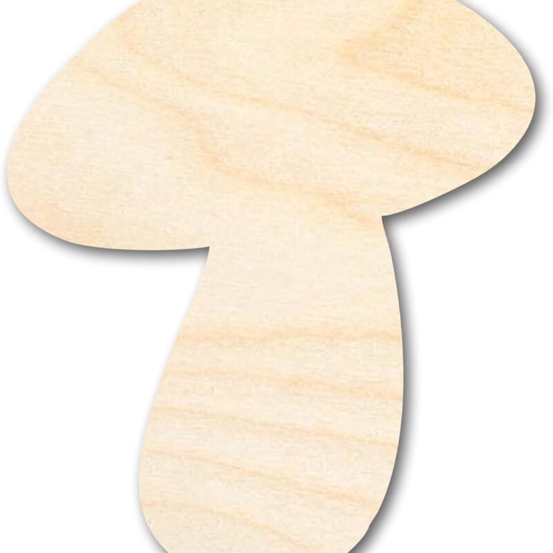 Unfinished Wood Mushroom Shape | DIY Craft Cutout | up to 46" DIY 18" / 3/4"