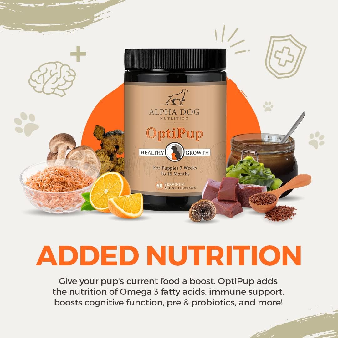 61qMlyYThTL._AC_SL1080_.jpg OptiPup All-in-1 Puppy Multivitamin Contains 31 Superfoods Including Probiotics and Prebiotics for Digestive Support, Skin & Immune Health, and Optimum Growth (60 Servings) - Image 5
