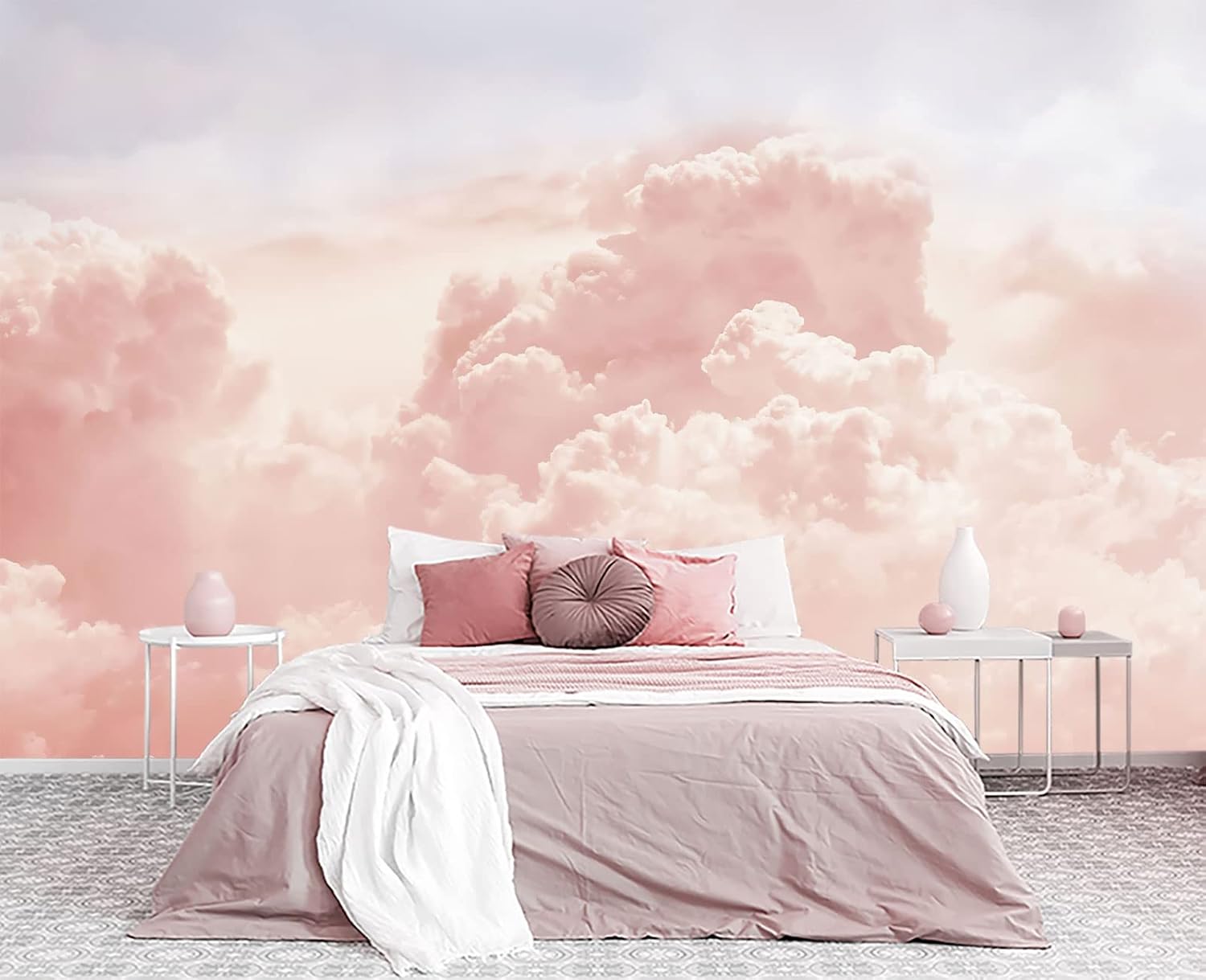 61utVuPYvnL._AC_SL1500_.jpg Pink Clouds Wall Mural Wallpaper for Bedroom 103" x 69" - Image 4