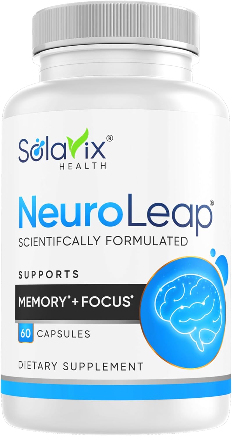 61zhKlHKOwL._AC_SL1500_.jpg NeuroLeap Premium Nootropic Brain Health Supplement | US-Made | Supports Memory, Focus, Clarity, Energy | Easy-to-Swallow | Bacopa Monnieri, Lion's Mane, Rhodiola Rosea, Ginkgo, Ginseng |60 Count