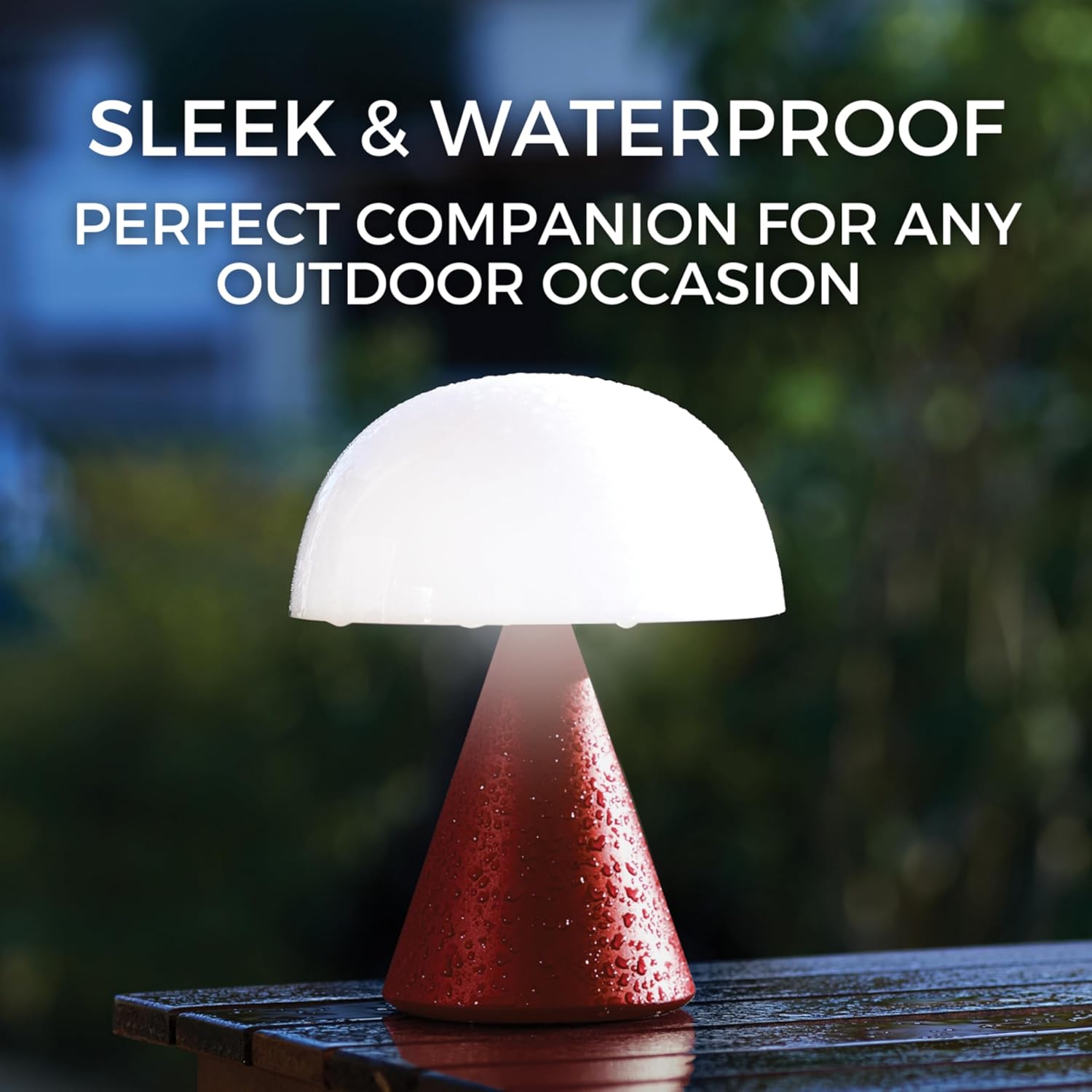 71-I-gUexL._AC_SL1500_.jpg Lexon Mina L Mushroom Lamp - 9 LED Color Table Lamp for Bedrooms, Living Room & Office - Cordless, Rechargeable with 24h Light & Dimmer, Aluminum, Large - Dark Blue - Image 5