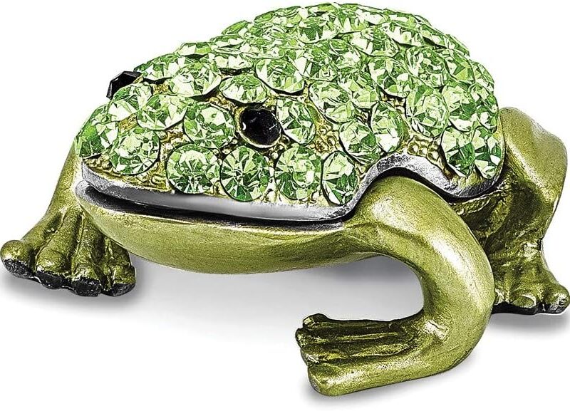 Jewels By Lux Bejeweled Amazing Azure Turtle Trinket Box