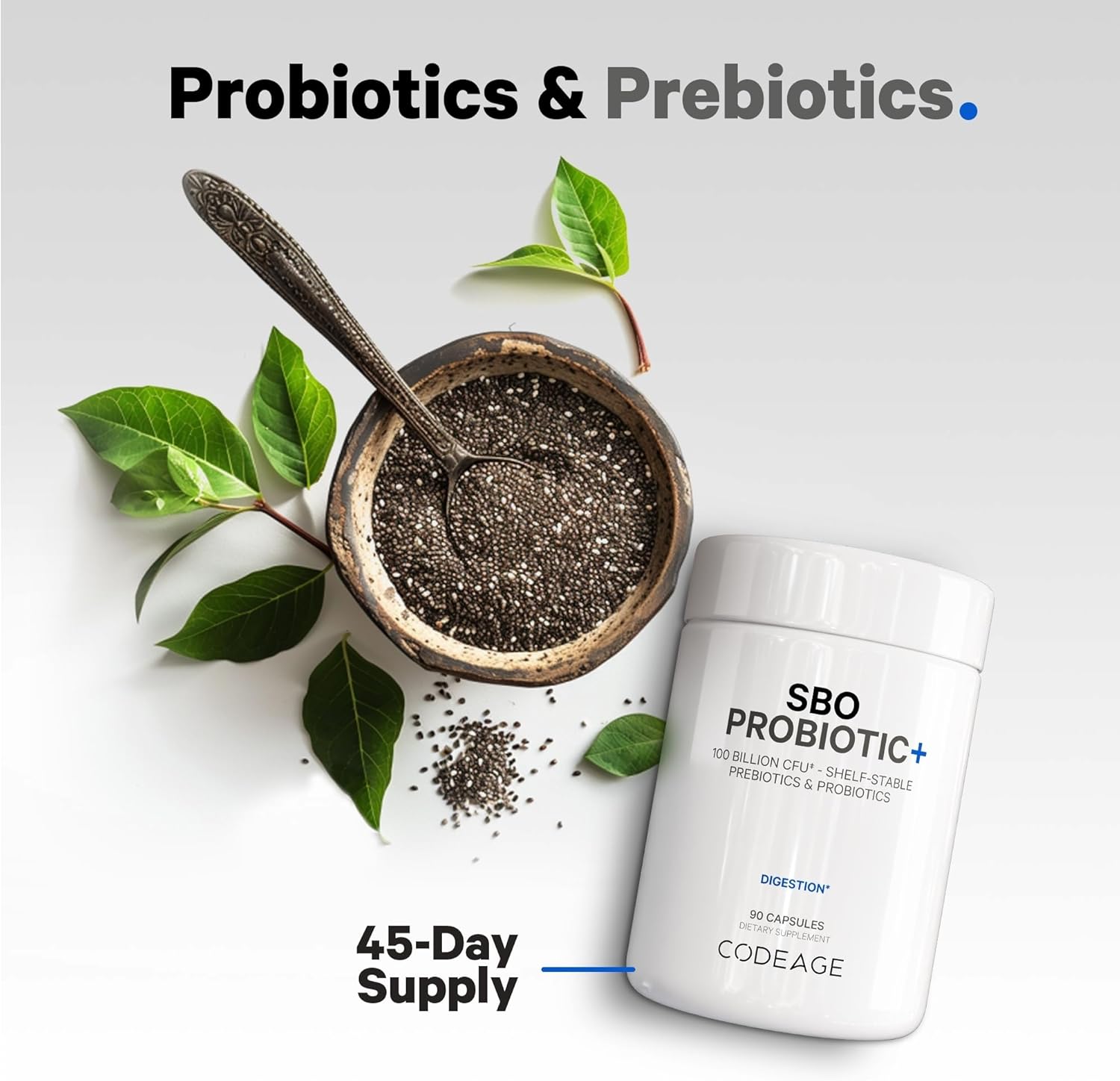 713asjXY5JL._AC_SL1500_.jpg Codeage SBO Probiotics, 100 Billion CFUs Per Serving, Multi Strain Soil Based Organisms Blend and Organic Fermented Botanical Blend, Shelf-Stable - 2 Pack - Image 3