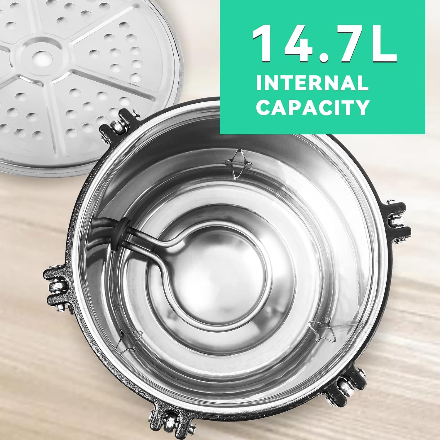 71AKwkR44OL._SL1500_.jpg 19 Quart Autoclave, High Pressure Steam Autoclave for Lab Culture Medium, Jar Canning and Mushroom Cultivation 110V - Image 3