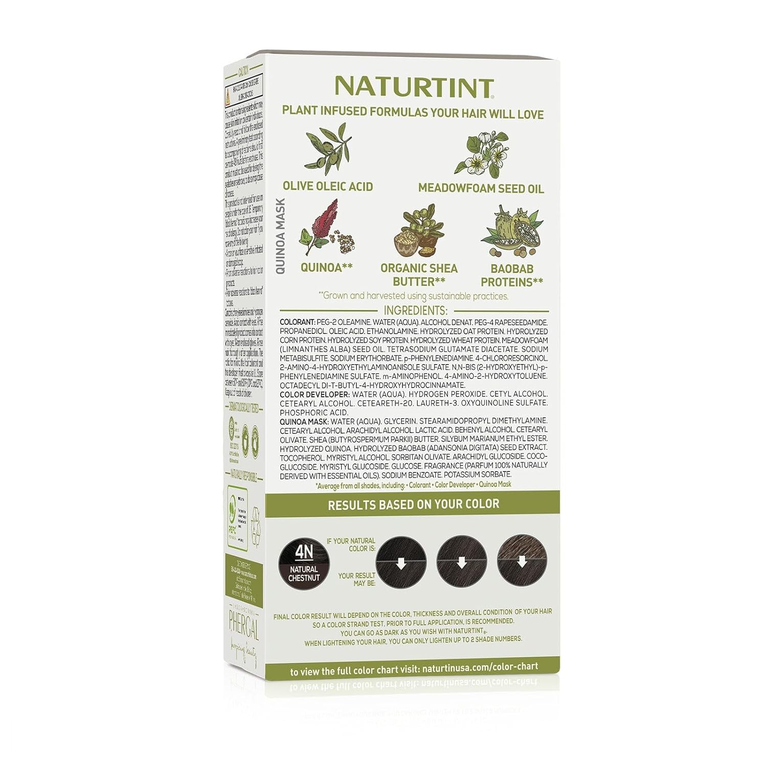 71C98kZdvxL._SL1500_.jpg Naturtint 4N Natural Chestnut Permanent Hair Color (Pack of 6), Ammonia Free, Vegan, Cruelty Free, up to 100% Gray Coverage, Long Lasting Results (Packaging may vary) - Image 5