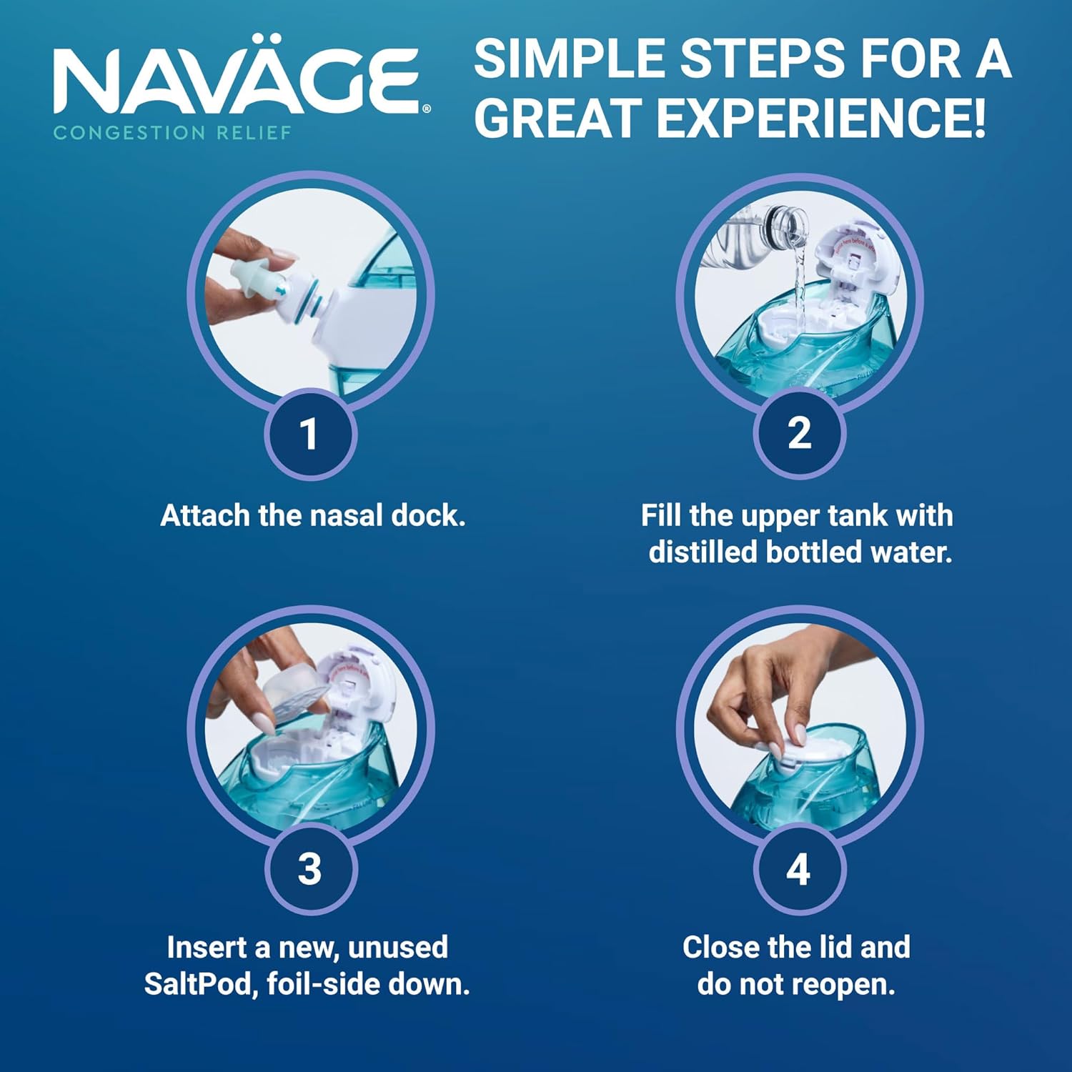 Navage Rinse Navage Starter Bundle - Nasal Irrigation System - Saline Nasal Rinse ...