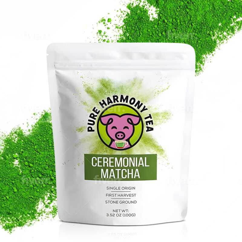 Pure Harmony Tea Ceremonial Grade Matcha Powder – 100g Single Origin First Harvest Matcha Green Tea Powder – Authentic Japanese Matcha with Mild Non-Bitter Taste – Rich in Antioxidants