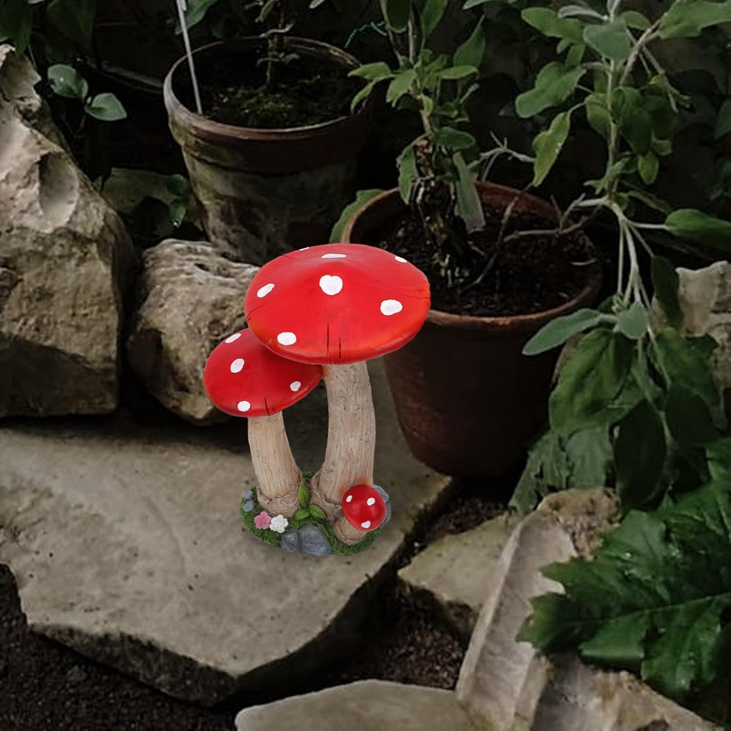71IpCOfaxL._AC_SL1500_.jpg balacoo Mushroom Ornament Mushroom Model Decors Mushroom Shape Decors Garden Decors Desktop Decors Lovely Mushroom Statues Decorative Resin Mushrooms Mushroom Decors Resin Decorations - Image 6