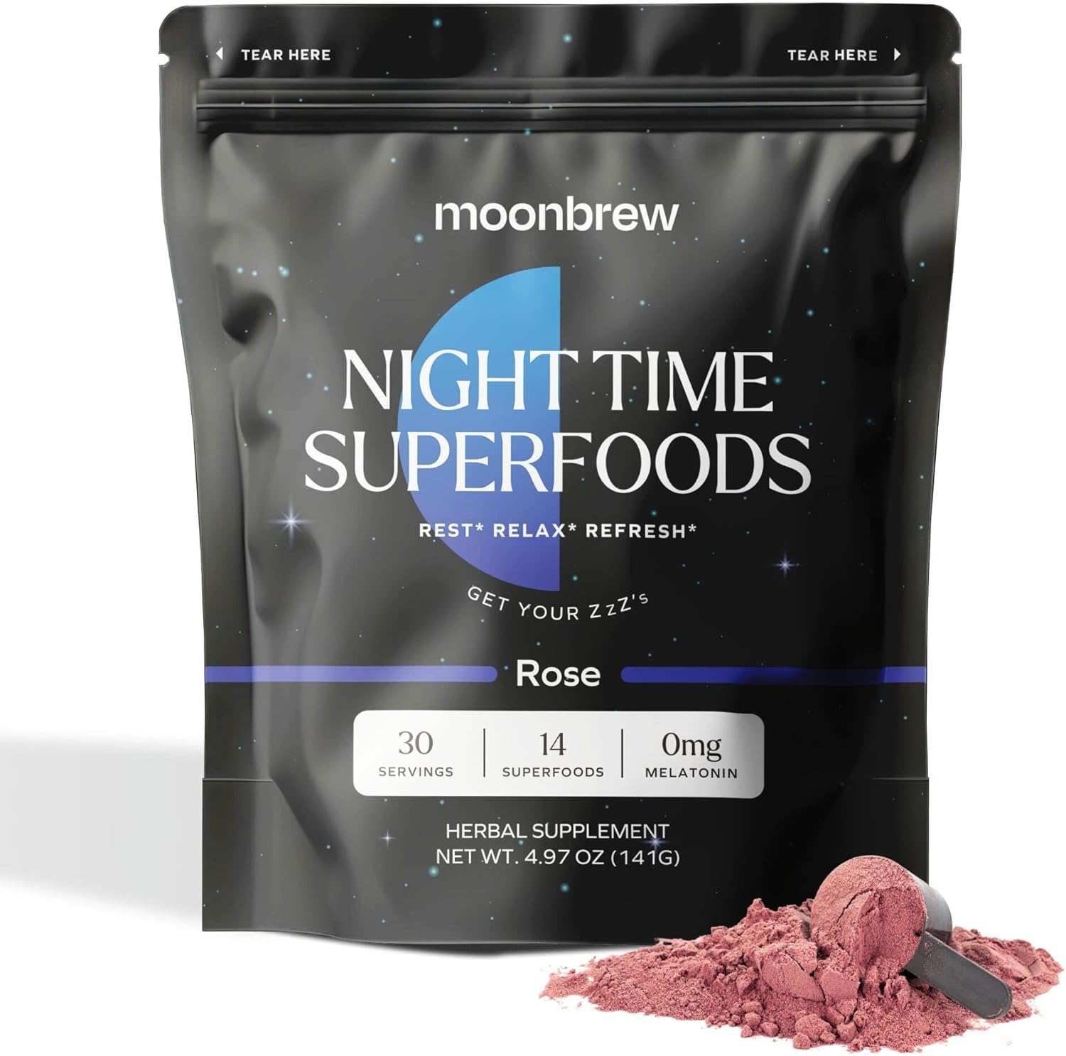 71KlWIGgJoL._AC_SL1500_.jpg MoonBrew Magnesium Sleep Tea: Natural Melatonin-Free Sleep Aid | 14 Superfoods with Magnesium Glycinate & Adaptogens | Keto, Whole30 & Vegan | Enjoy Hot or Cold - 30 Servings