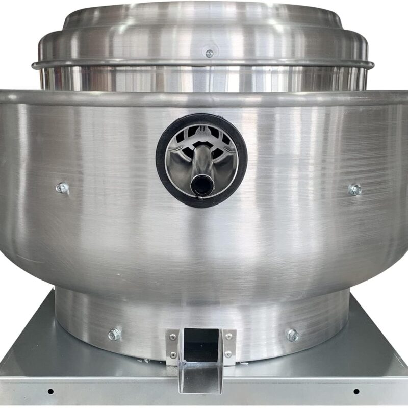 Restaurant Hood Grease Rated Exhaust Fan- Food Truck High Speed Direct Drive Centrifugal Upblast Exhaust Fan 0.5HP 110 Volt Single Phase Motor 1900-2600 CFM