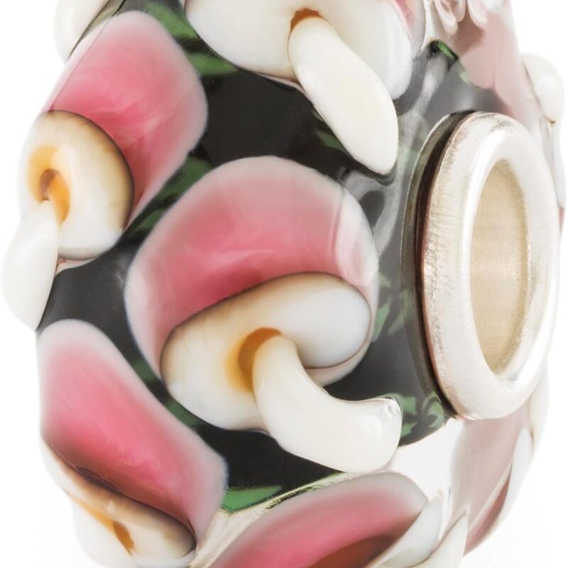 TROLLBEADS Mushrooms of Vitality - Nature-Inspired Charm for Spiritual Growth | Authentic Brand Charm | Glass | Walk the Journey Collection | Design by Tenzin Phuntsok & Kalden Chophel