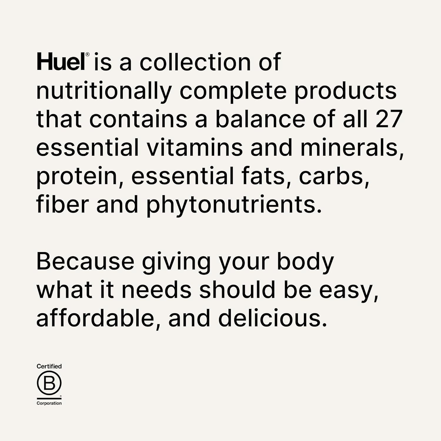 71RII-XRNUL._AC_SL1500_.jpg Huel Black Edition | Chocolate 40g Vegan Protein Powder | Nutritionally Complete Meal | 27 Vitamins and Minerals, Gluten Free | 17 Servings | Scoop not Included to Reduce Plastic - Image 8