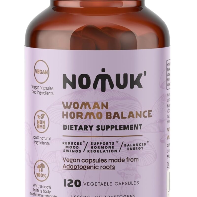 Woman Hormo Balance, Shatavari for PMS, Schisandra, Maca and Ginseng, adaptogenic Roots, Mushroom Extract for Women's Health, 120 Capsules