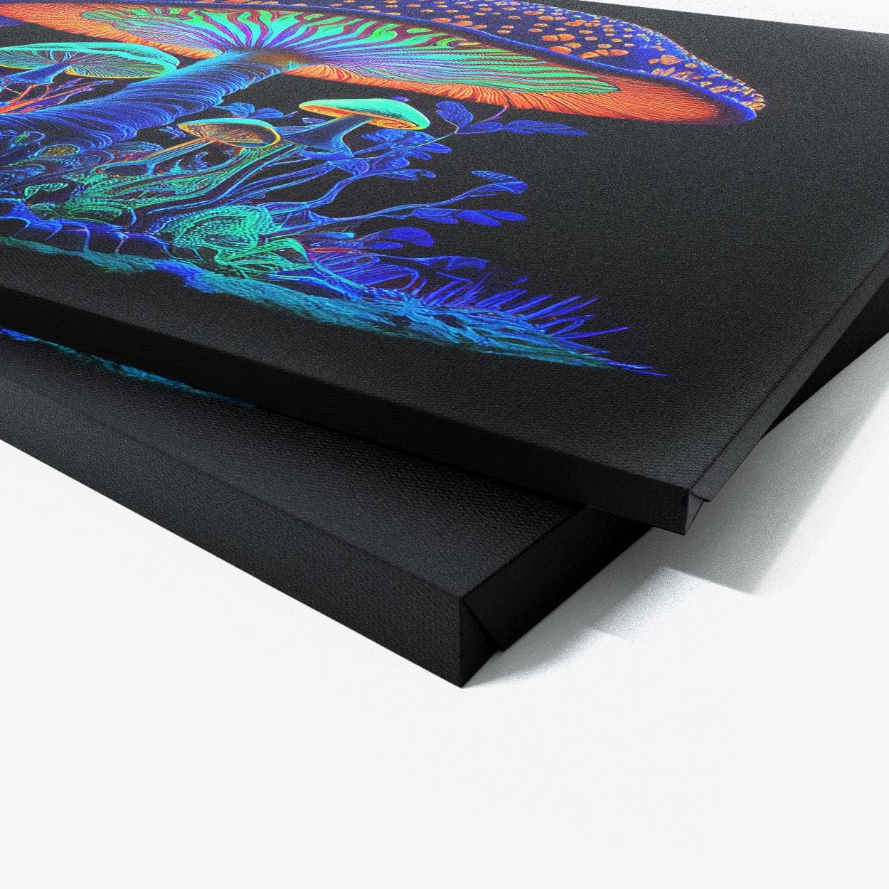 71aHC8jJKDL._AC_SL1250_.jpg Sense Canvas Trippy Psychedelic Mushroom 24 Canvas Art - Home Decor Wall Art Print Poster Painting Small 16x12 / 0.75" - Image 5