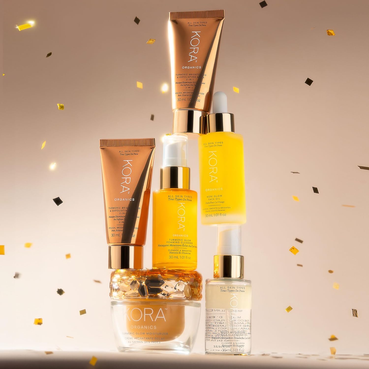 71eMpIfBcJL._SL1500_.jpg KORA Organics Nourish & Glow Trio, Gift Set with Noni Glow Plumping Face Oil, Turmeric Exfoliating Mask and Milky Mushroom Cleansing Oil (3 Items) - Image 4