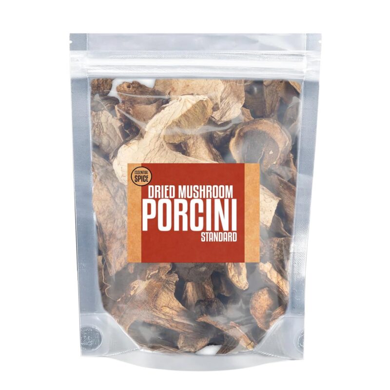 Essential Spice Dried Porcini Mushrooms, 25 lb – Standard Grade, Savory Umami Flavor for Everyday Cooking – Ideal for Soups, Sauces, Stews, and Risottos – Easy to Rehydrate, Budget-Friendly Gourmet