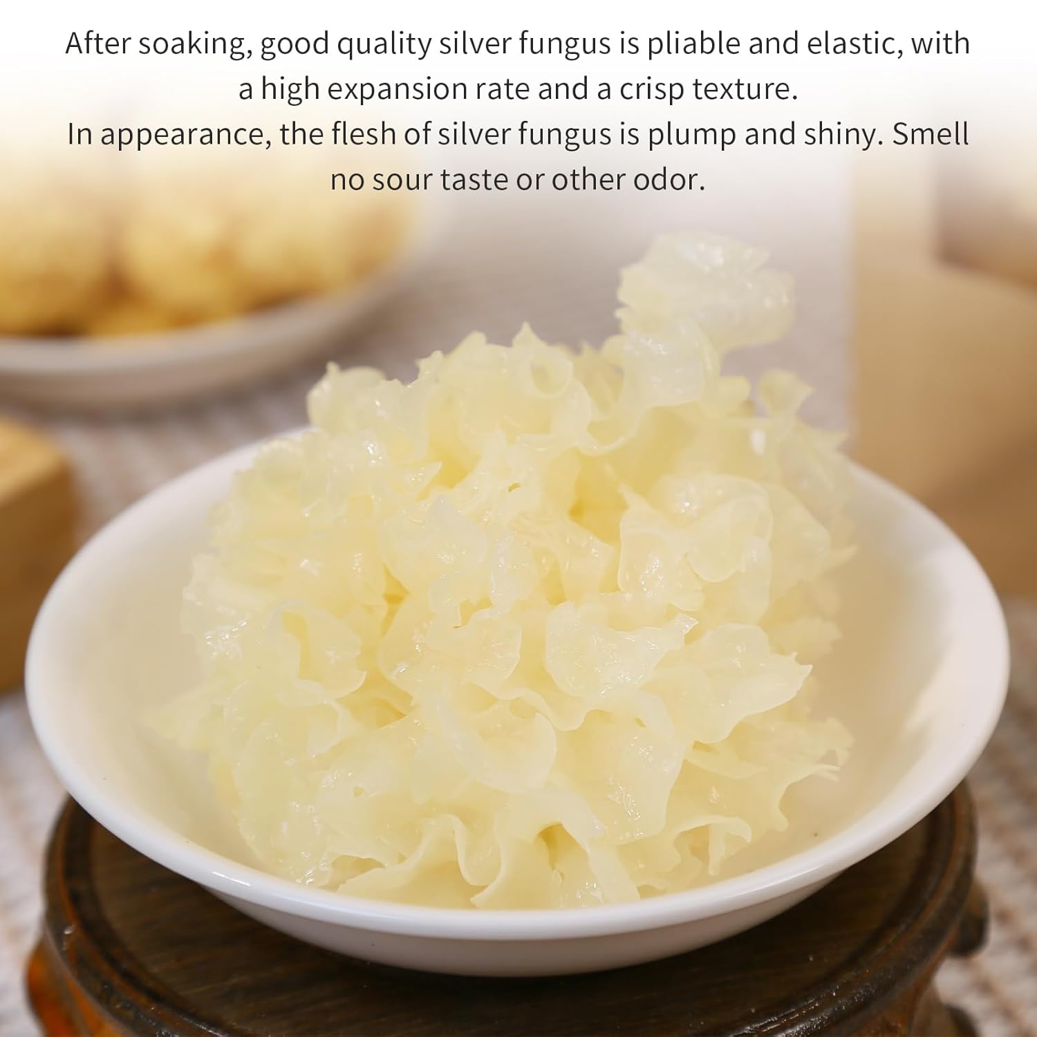 71ijNHBemPL._SL1500_.jpg Wanhua Hall Dried White Fungus Mushroom Snow Fungus 银耳& Dried Shiitake Mushrooms Premium Grade 香菇 花菇 - Image 5