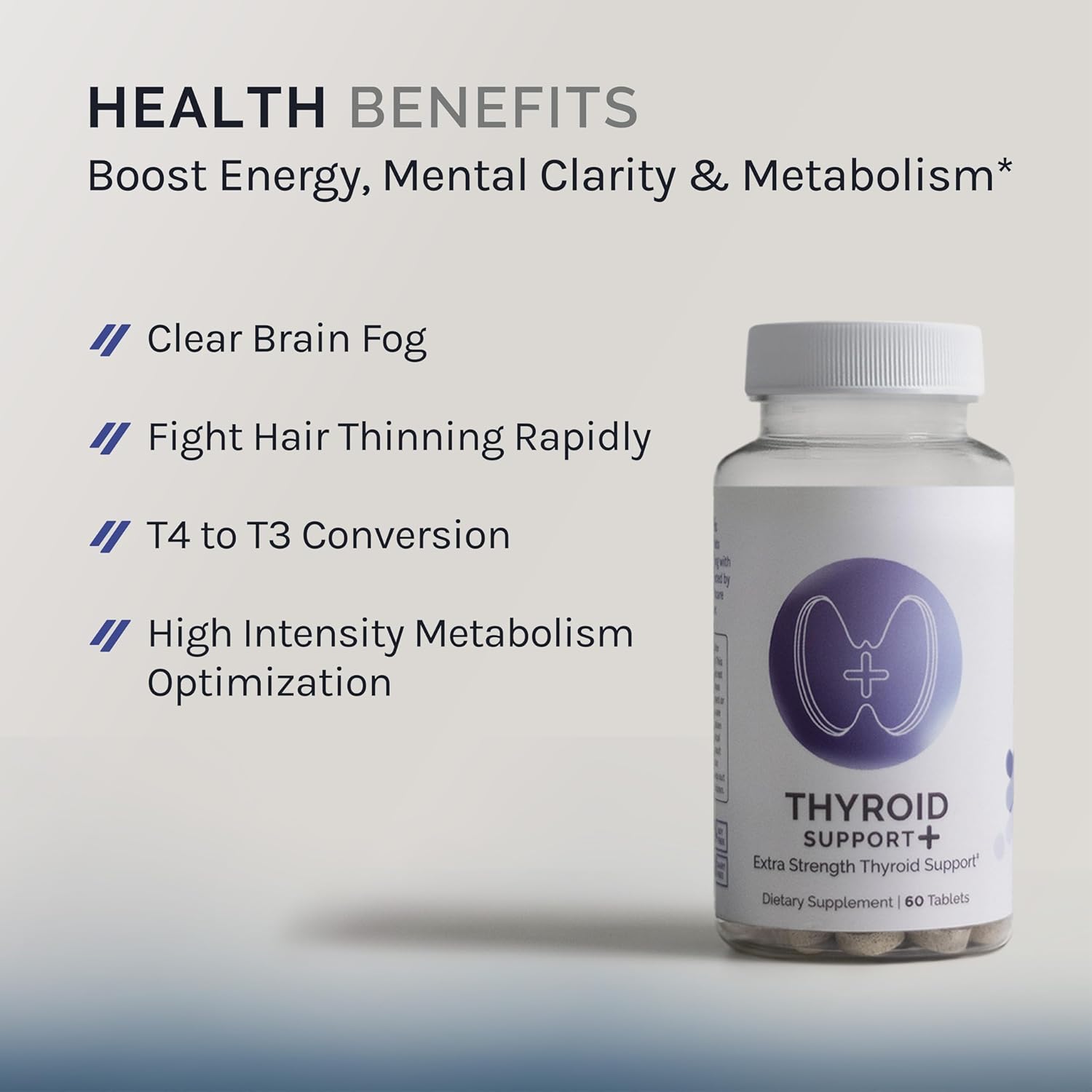 71jP47zMZlL._AC_SL1500_.jpg Thyroid Support+ for Women & Men, Hormone & Adrenal Support for Hyperthyroidism & Hypothyroidism with Selenium & Iodine, 60 Tablets (1 Month Supply) - Image 2