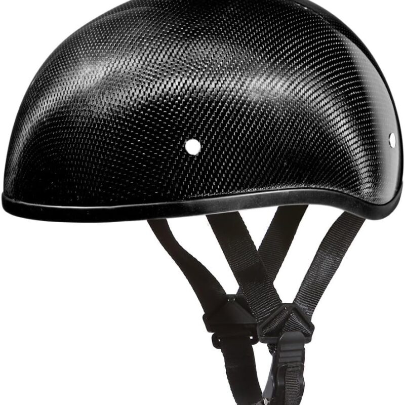 Daytona Helmets Half Skull Cap Motorcycle Helmet DOT Approved [Carbon Fiber] - Sleek Design, Lightweight & Durable, Comfortable Fit, Premium Quality, Meets Safety Standards for a Secure Ride