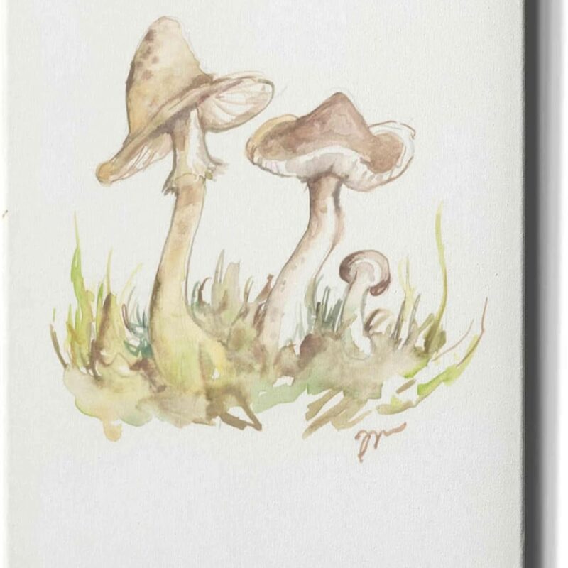 Epic Graffiti 'Fall Mushrooms' by Jessica Mingo, Giclee Canvas Wall Art, 18"x26"