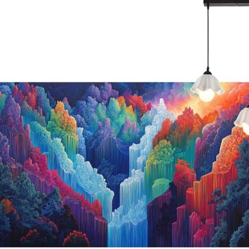 Mystery Diamond Art Kits for Adults, Landscape Diamond Painting Kits DIY Paint by Numbers Kit for Adults, 5D Diamond Art Painting for Adults, Diamond Dots Embroidery Kits for Wall Art 55x28 Inch q465