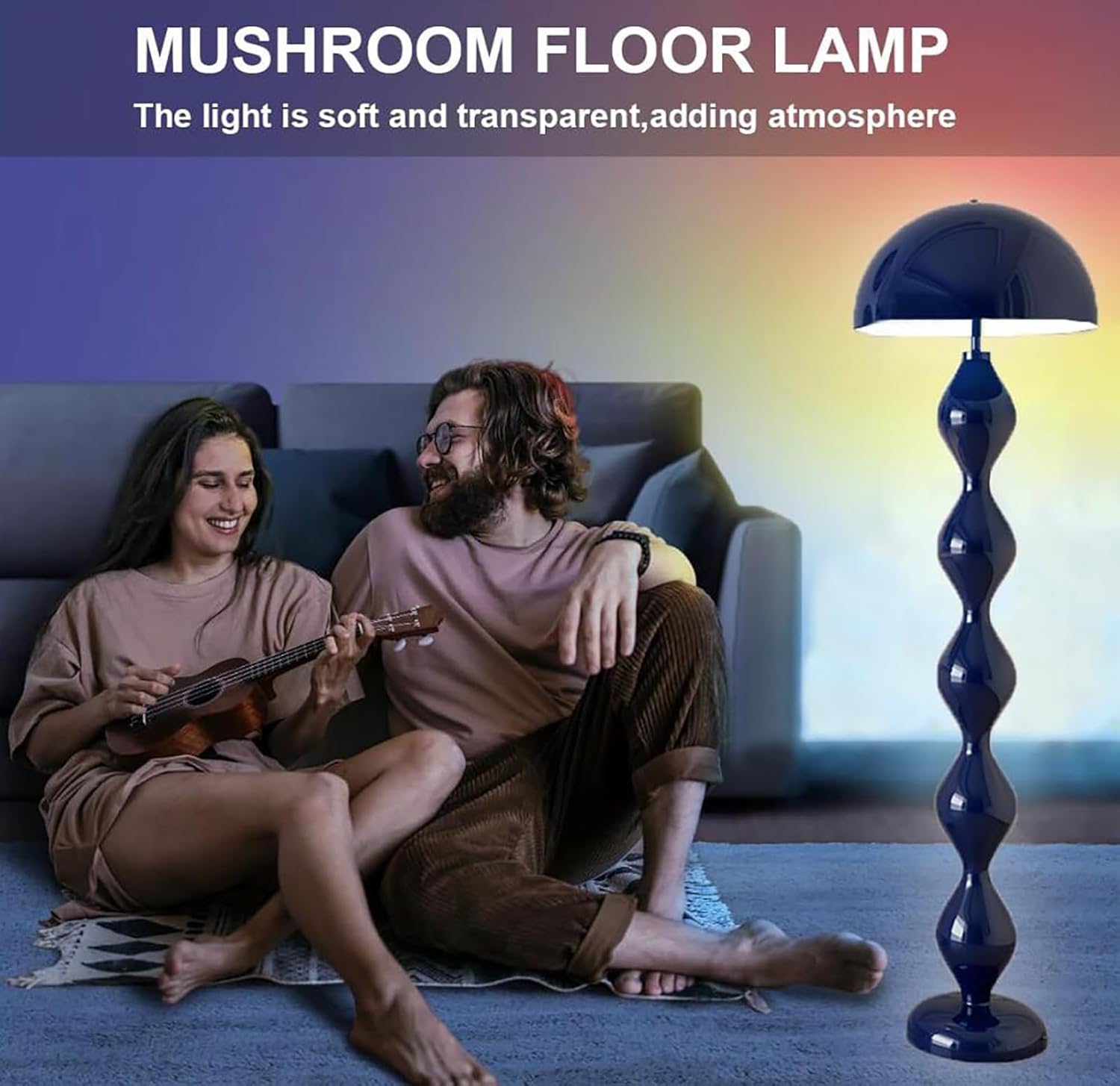 71sf9pPD2gL._AC_SL1500_.jpg Creative Mushroom Floor Lamp,Unique Floor Lamp with Iron Shade and Foot Switch,3 Colors Dimmable Tall Standing Lamp,Modern Stylish Floor Standing Lamp,for Bedroom Living Room,Office Reading Light - Image 6