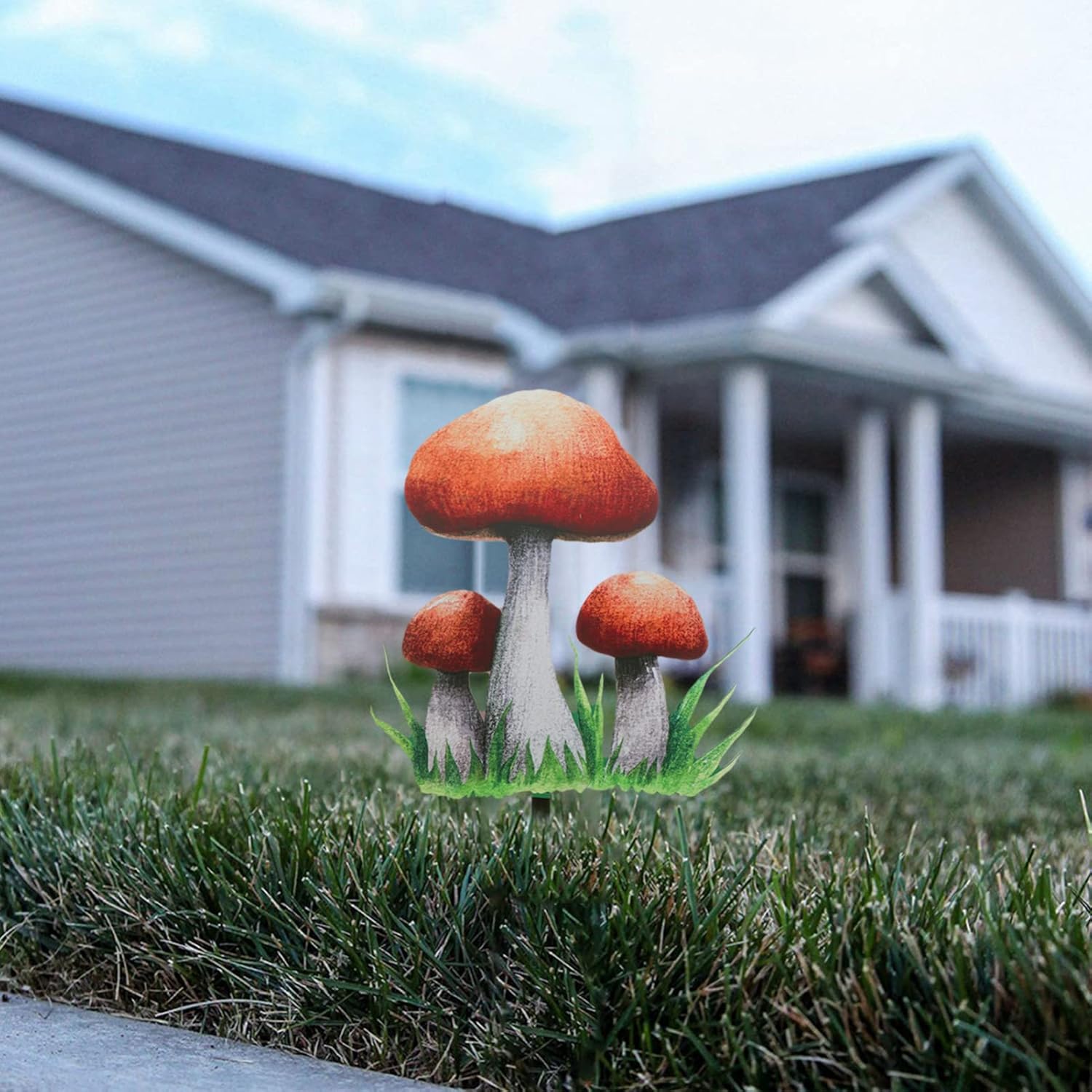 71vPiiKFsEL._AC_SL1500_.jpg 5pcs Mushroom Card Plants Yarn Decor Garden Mushrooms Figurine Plants Lawn Stakes Mushroom Yard Ornament Decorative Insert Stake Garden Outdoor Statue Land Decor Acrylic decorate/2374 - Image 2
