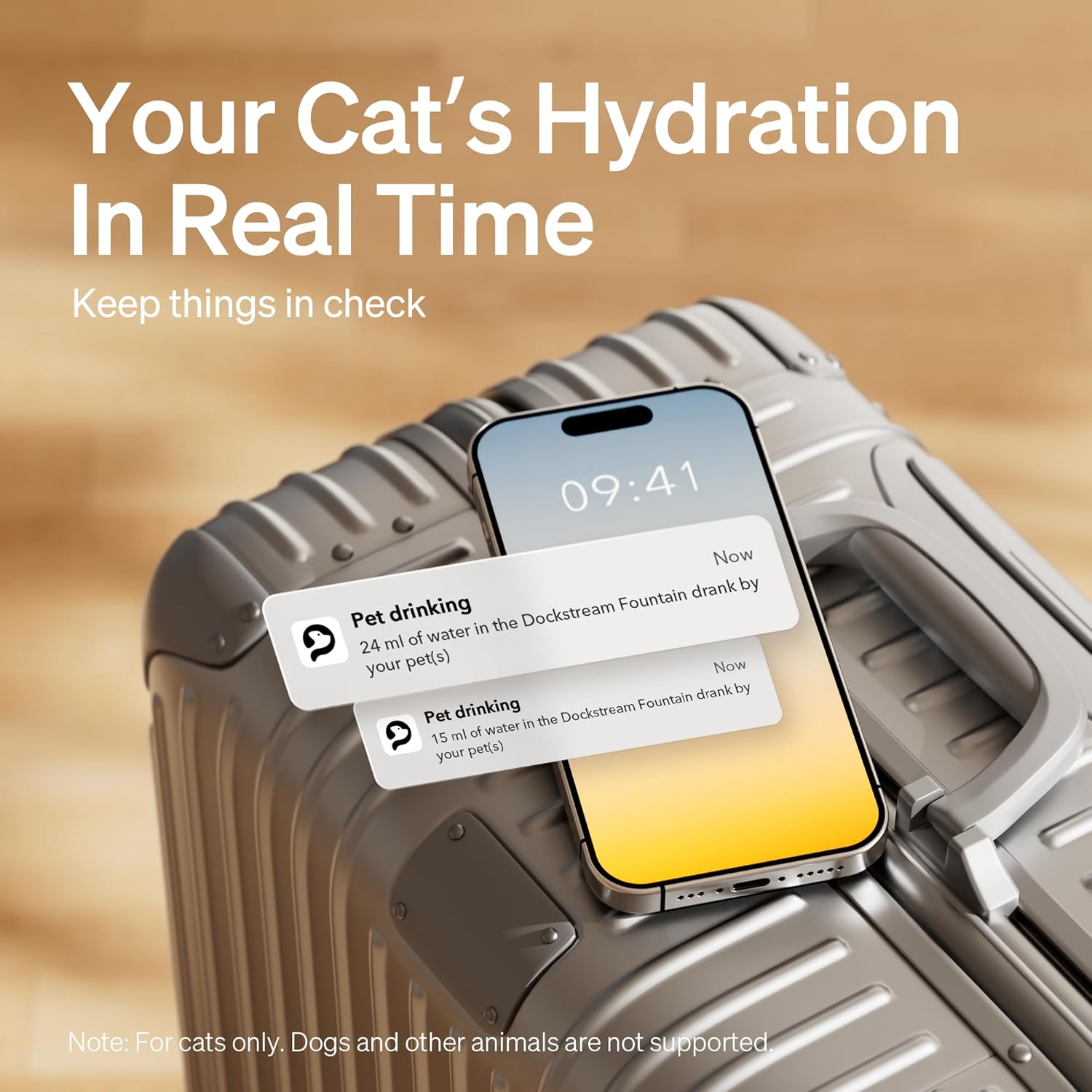 71yr50q4jVL._AC_SL1500_.jpg PETLIBRO Cat Water Fountain, App Monitoring Pet Fountains for Cats Indoor with Stainless Steel Tray, 2.5L/84oz Dockstream Automatic Water Dispenser for Drinking, 2.4G Wi-Fi Smart Bowl Inside - Image 3