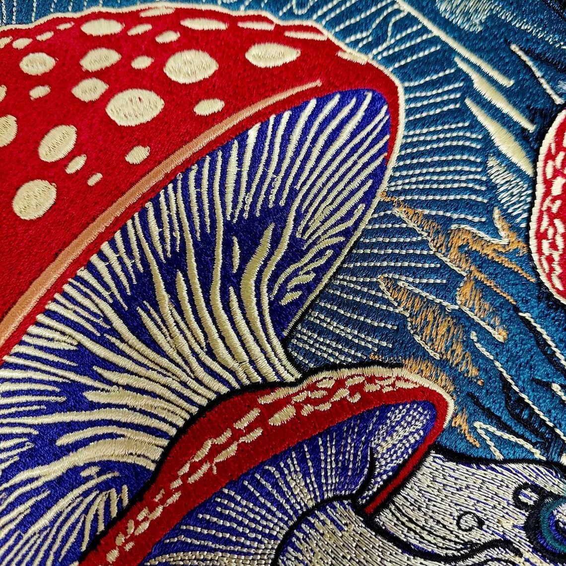 81-KpBaLrfL._AC_SL1140_.jpg Psychedelic Magic Mushrooms Back Patch for Jackets (Set) - Image 2