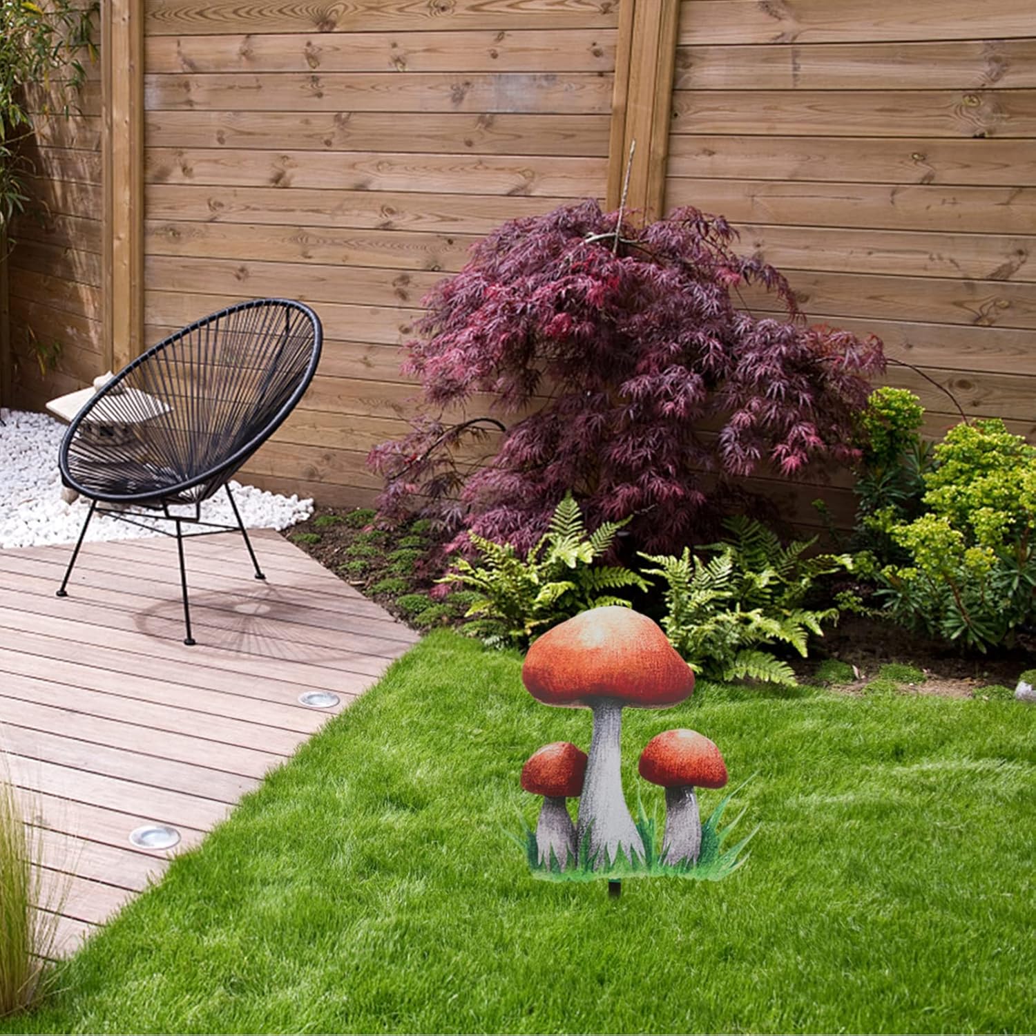 813xSesUekL._AC_SL1500_.jpg 5pcs Mushroom Card Plants Yarn Decor Garden Mushrooms Figurine Plants Lawn Stakes Mushroom Yard Ornament Decorative Insert Stake Garden Outdoor Statue Land Decor Acrylic decorate/2374 - Image 4
