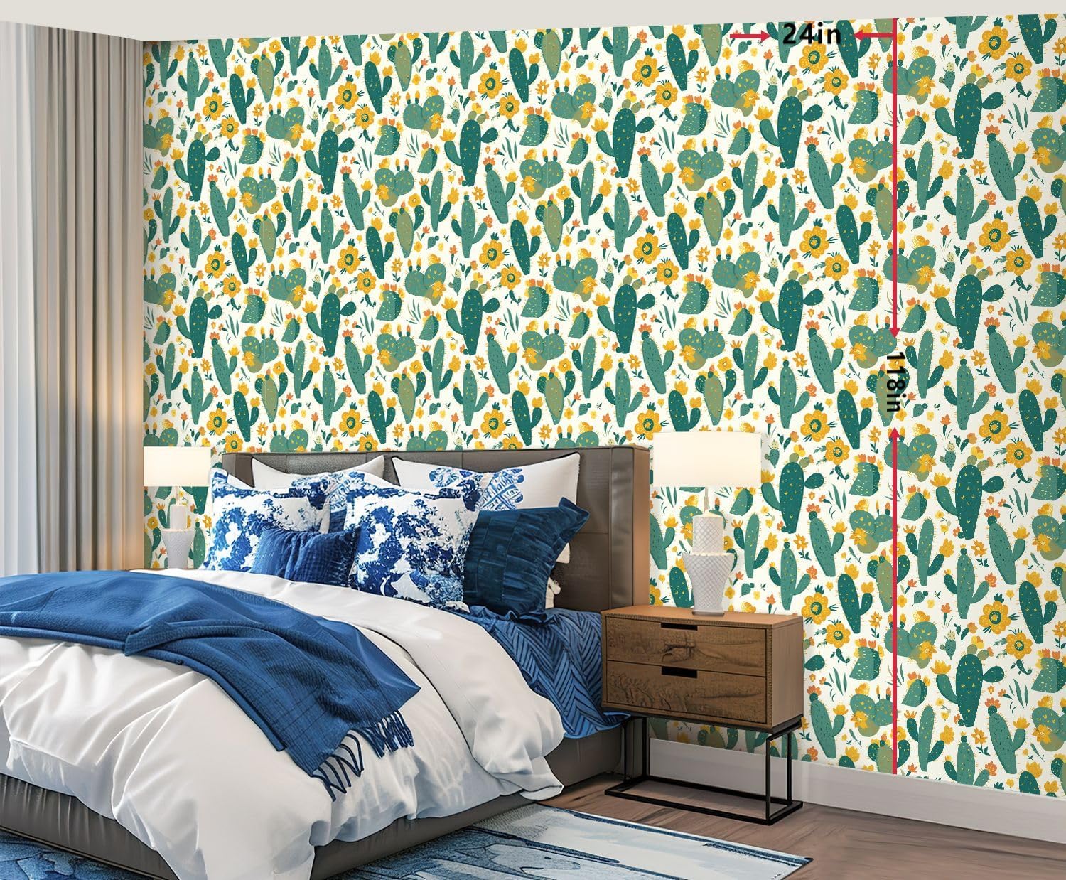 81HJcsVGLeL._AC_SL1500_.jpg 24"x118" Peel and Stick Wallpaper Seamless Mushrooms Bright Psychedelic Colors Contact Paper Self Adhesive Wallpaper Removable Wall Mural Wall Sticker for Bedroom Kitchen - Image 4