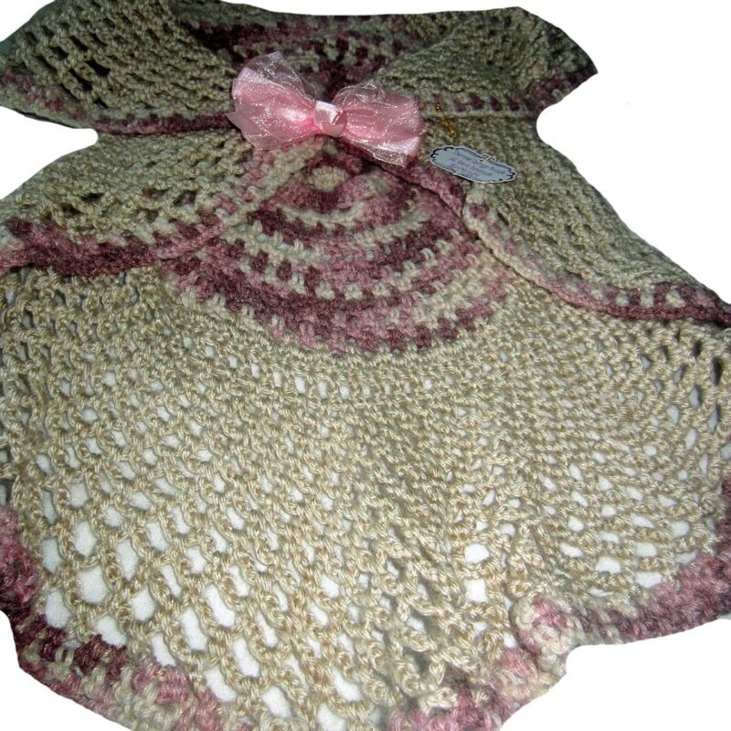 Elegant and Classy HANDMADE MANDALAY VESTS (bone & mushroom variegated)