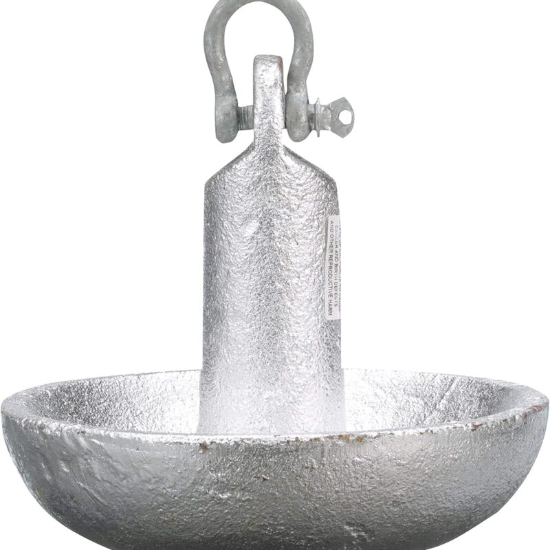 Seachoice Mushroom Anchor, Cast Iron, Aluminum-Painted Silver