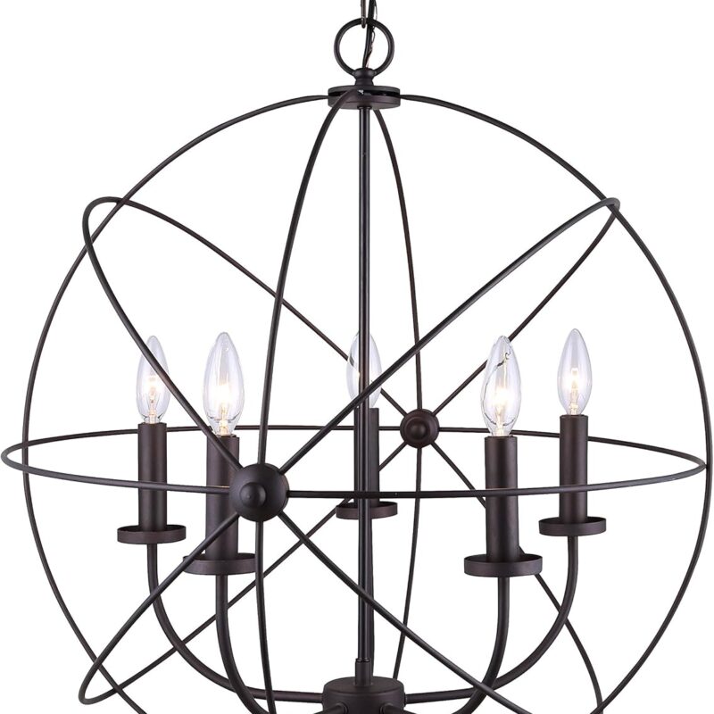 Canarm ICH282B05ORB25 Sumerside 5 Light Chandelier, Oil Rubbed Bronze