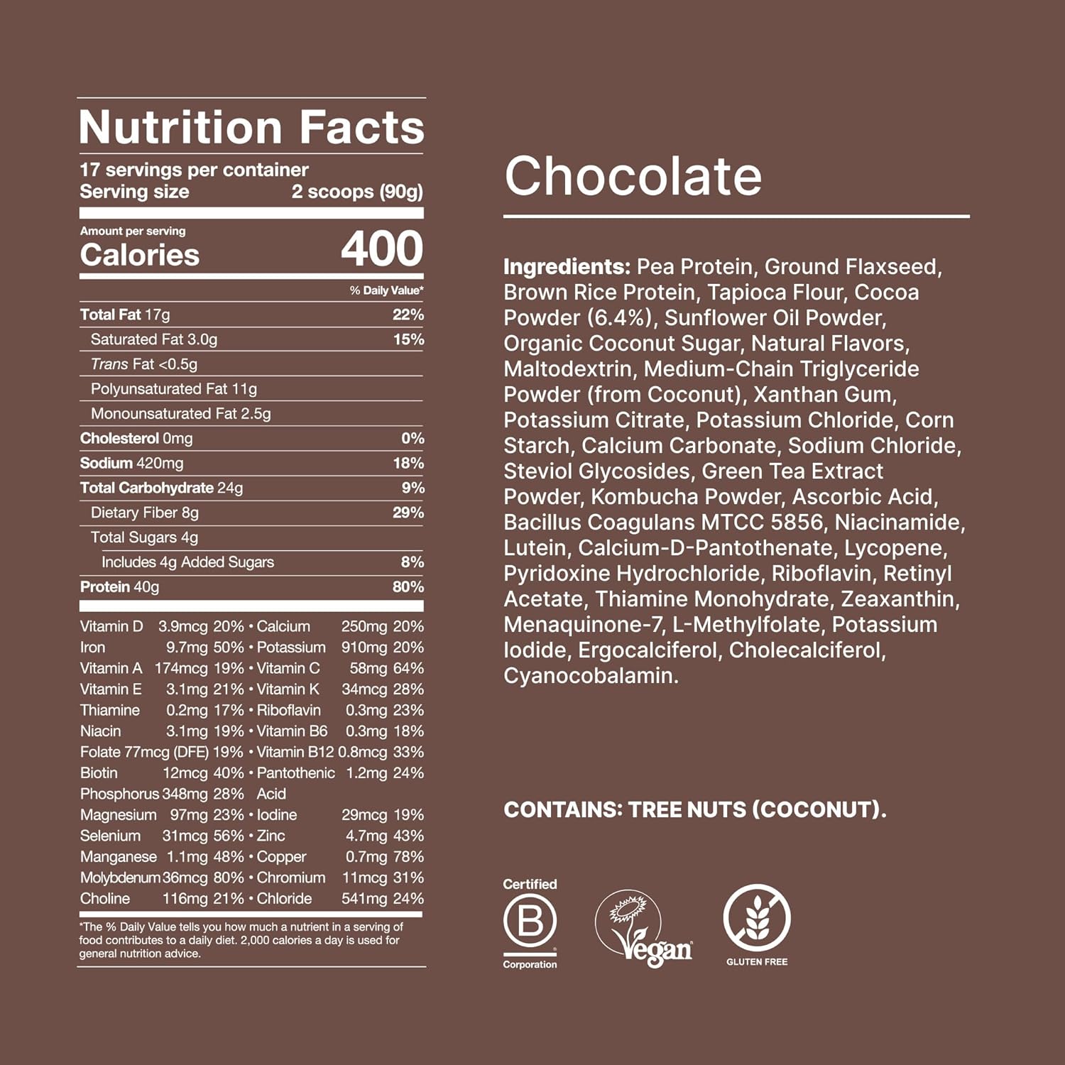 81cNf4FIl4L._AC_SL1500_.jpg Huel Black Edition | Chocolate 40g Vegan Protein Powder | Nutritionally Complete Meal | 27 Vitamins and Minerals, Gluten Free | 17 Servings | Scoop not Included to Reduce Plastic - Image 5