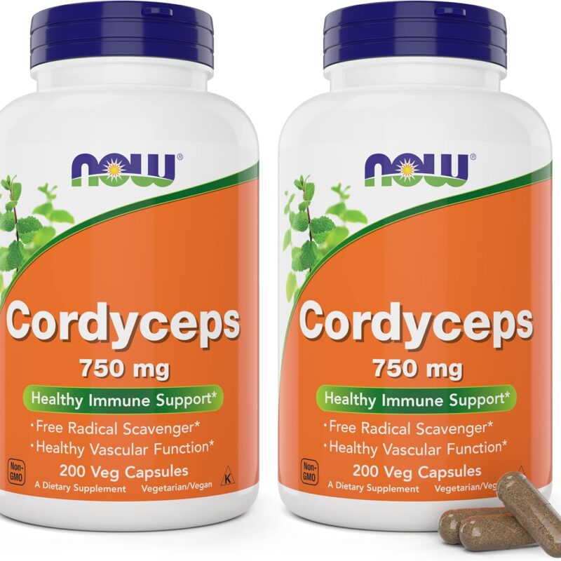 NOW Foods Cordyceps 200 Capsules (Pack of 2)