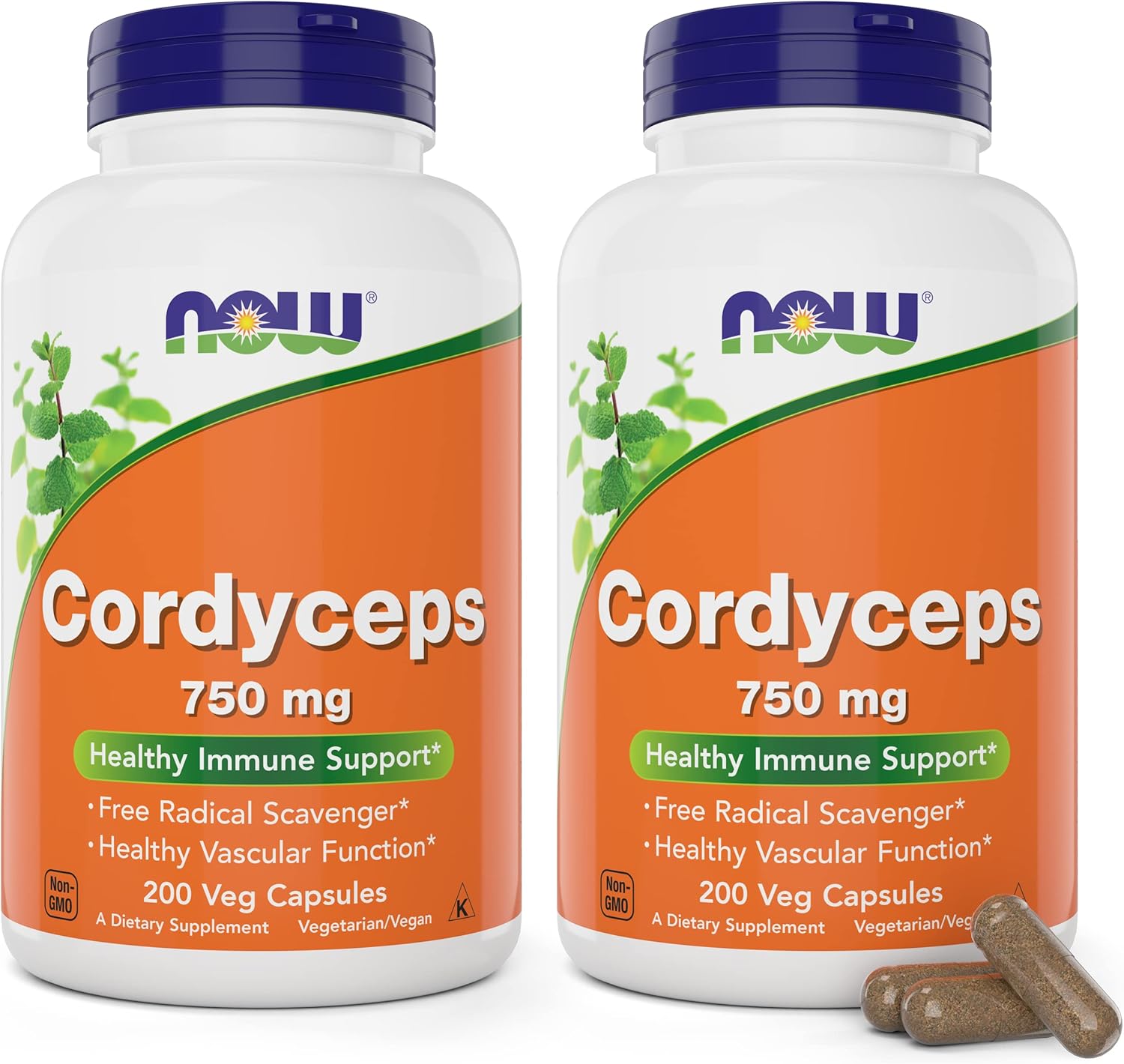 81nYT5sausL._AC_SL1500_.jpg NOW Foods Cordyceps 200 Capsules (Pack of 2)