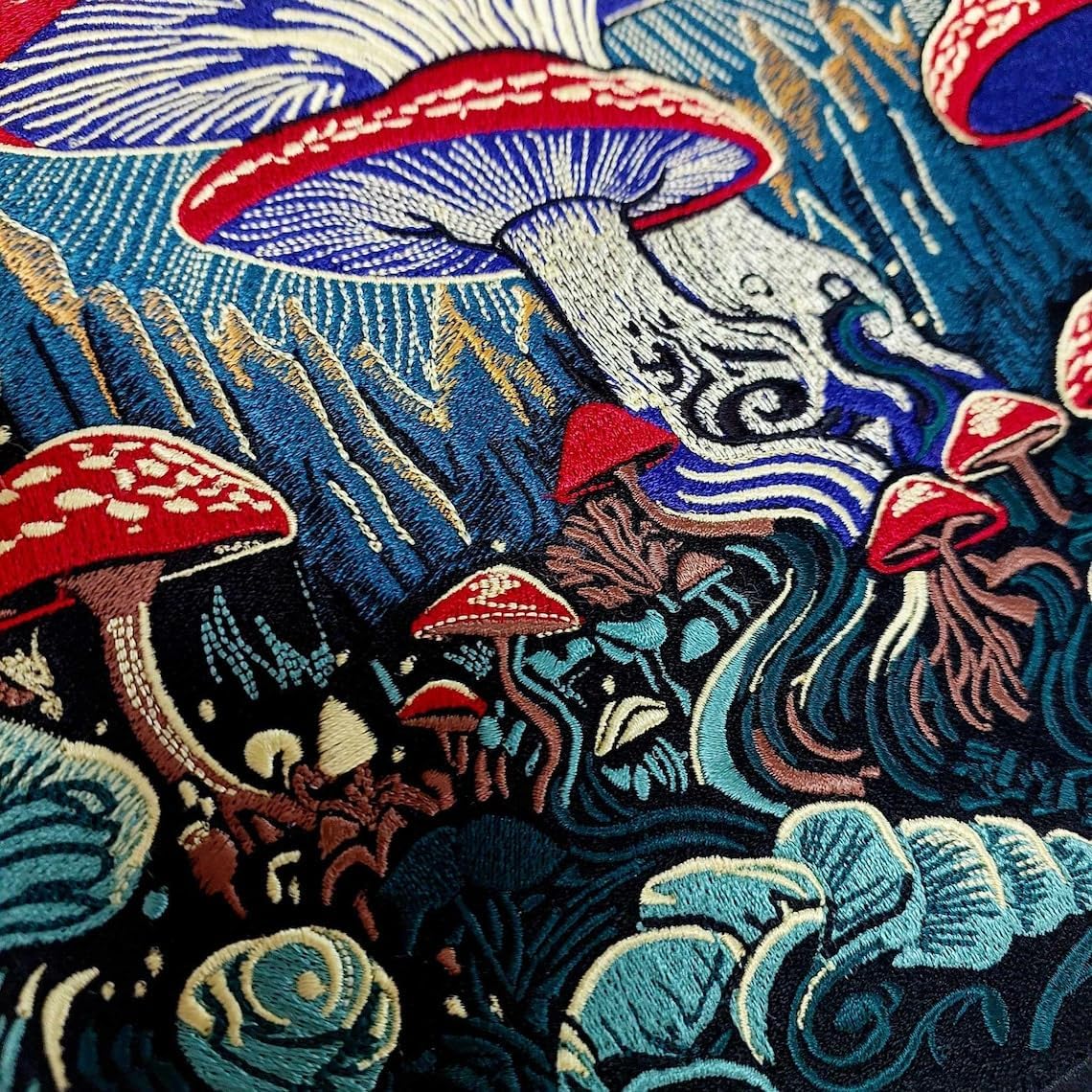 81wllQRsAL._AC_SL1140_.jpg Psychedelic Magic Mushrooms Back Patch for Jackets (Set) - Image 4