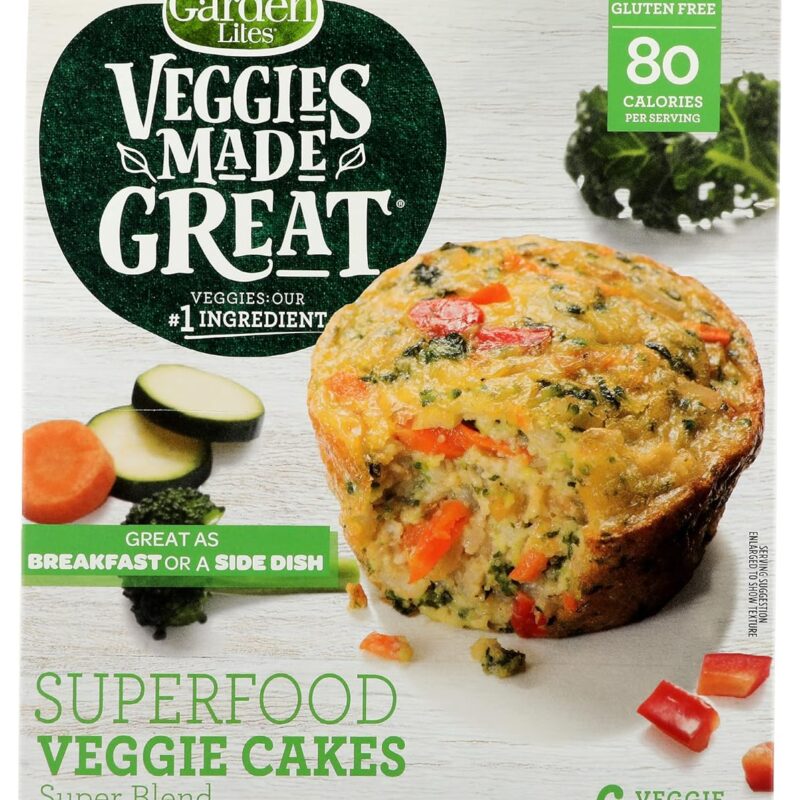Veggies Made Great Superfood Veggie Cakes, Super Blend, 80 Calories per Serving, Kosher, Gluten Free, 12 Ounce (Pack of 8)