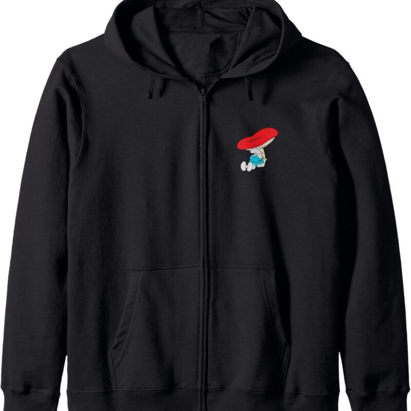 The Smurfs Sleeping Under Mushroom Zip Hoodie