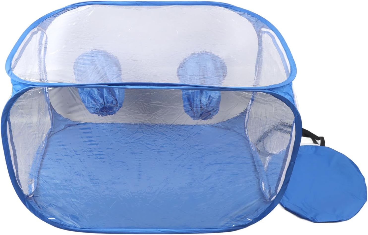 1753197057_61YGi4J3pBL._AC_SL1500_.jpg Mushroom Grow Tent Still Air Box, up Foldable Portable Mushroom Grow Kit Planting Bag Tent, PVC Mushroom Grow Bag with 2 Arms Ports Mushroom Grow Container for Study Research - Image 6