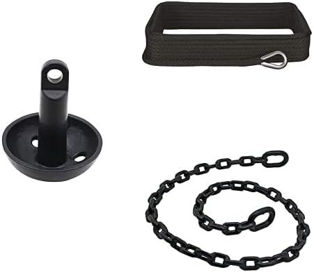 Extreme Max 3006.6503 BoatTector Vinyl-Coated Mushroom Anchor - 10 lbs + 3006.2048 BoatTector Solid Braid MFP Anchor Line with Thimble - 3/8" x 50' + 3006.6596 BoatTector PVC-Coated Anchor Lead Chain