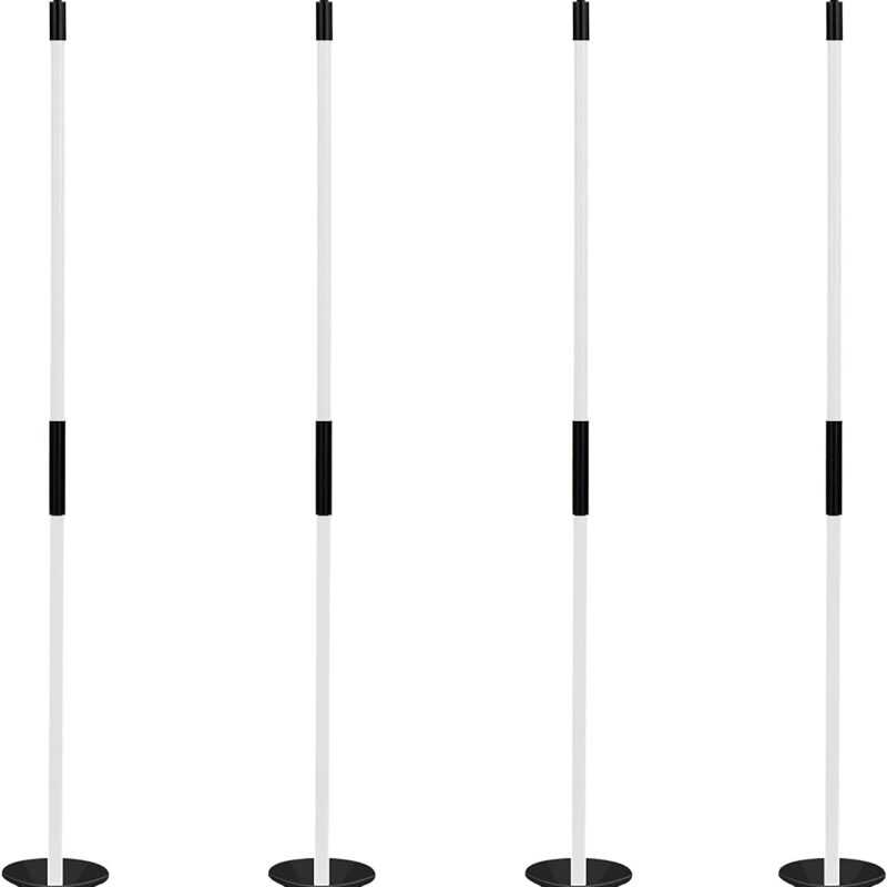 KINGTOP Golf Flagstick Mini, Practice Putting Green Flag Stick for Yard, Pole | Pin | Flagpole, Portable 2-Section Design, 3 Foot, 4-Pack