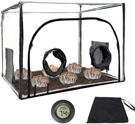 Mushroom Growing Still Air Box, Mushroom Grow Tent Kit, Mushroom Grow Bags, Plant Propagation Station, Grow Your Own Mushrooms, Foldable Tent Spores Cultivation Horticulture Supplies