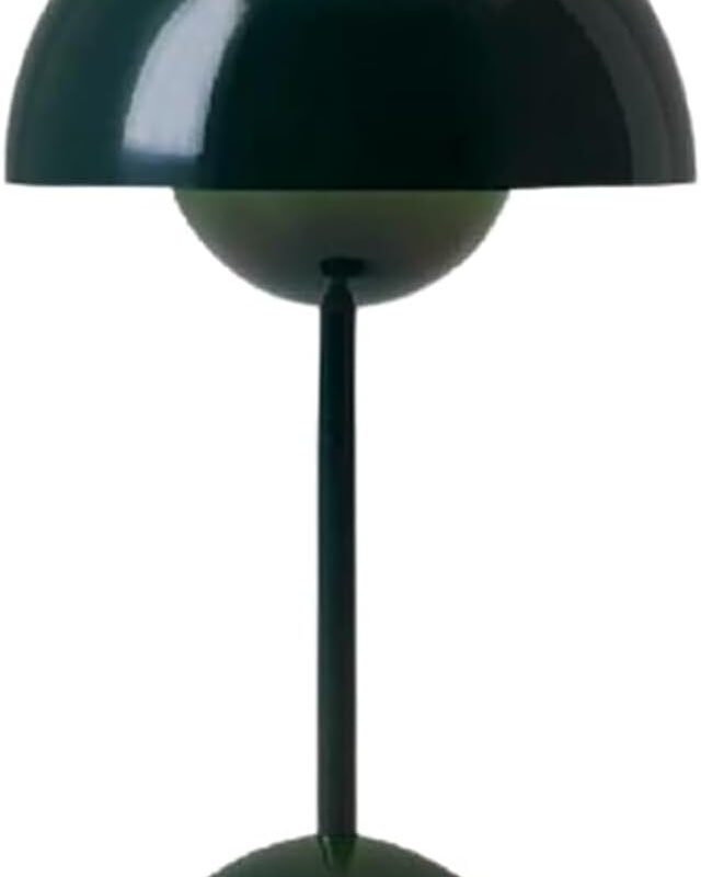 Modern Mushroom Table Lamp Vintage Table lamp,Art Deco Indoor Lighting Fixture for Bedroom Living Room House Home Bedside Nightstand Office Kids Family (Green)