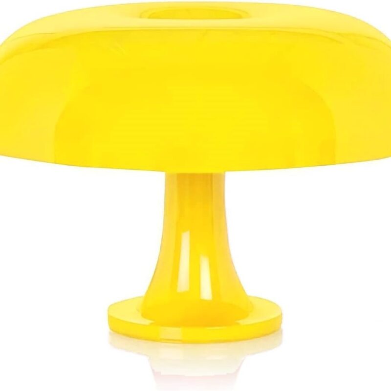 Mushroom Lamp, Yellow Mushroom Table Lamp with 3 Lighting Modes, Modern Aesthetic Bedside Table Lamp Mushroom Light for Bedroom Retro Living Room Home Decor