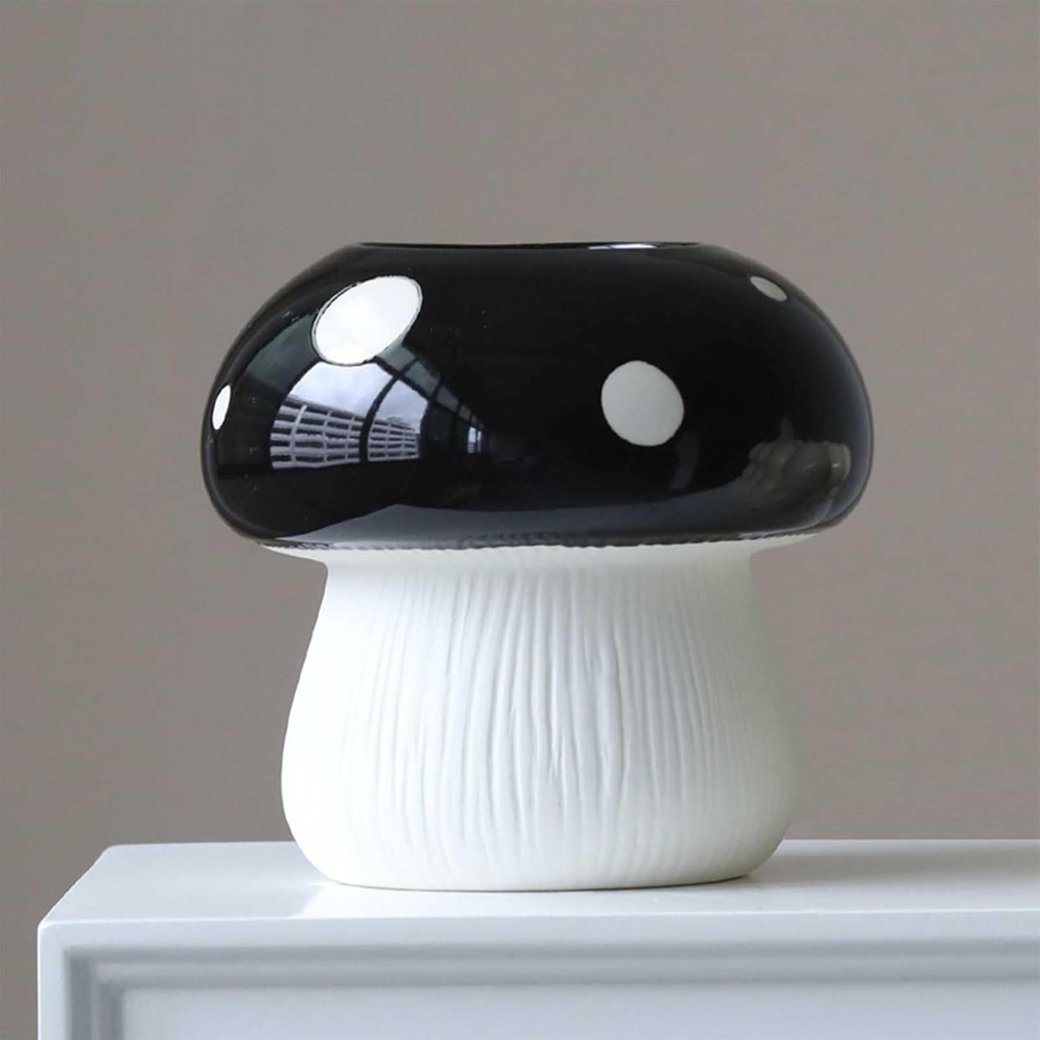 512IVmvmI0L._AC_SL1500_.jpg Vase Ceramic Creative Mushroom Living Room Foyer Bookshelf Decoration Flower Arrangement - Image 2